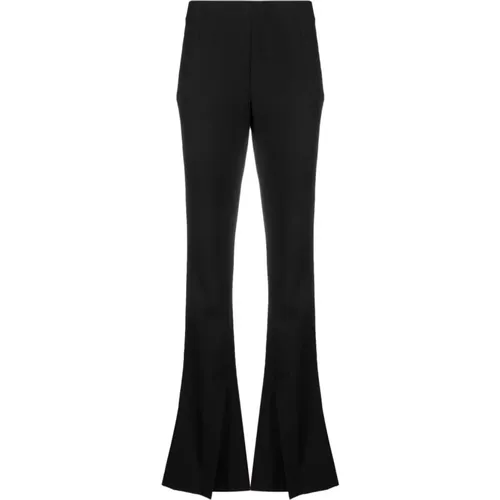 Slim Cut Trousers with Front Slit , female, Sizes: S - Ambush - Modalova