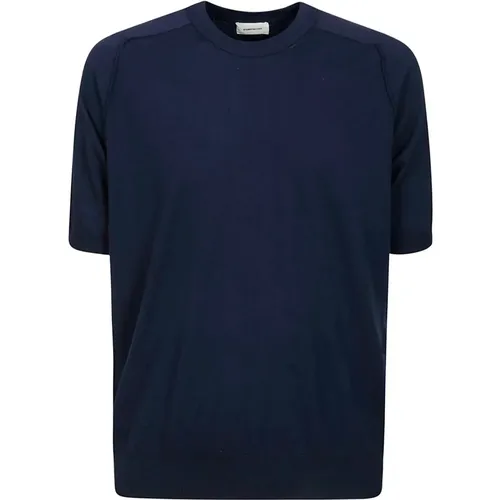 Blau Baumwolle Crepe T-Shirt,Weißes Baumwoll Crepe T-Shirt - Atomofactory - Modalova