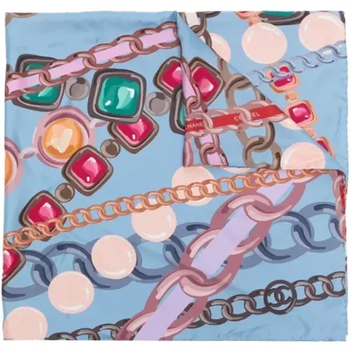 Pre-owned Scarves, female, , Size: ONE SIZE Pre-owned Silk scarves - Chanel Vintage - Modalova