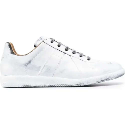 Weiße Sneakers Klassischer Stil,Bemalte Replica Sneakers - Maison Margiela - Modalova