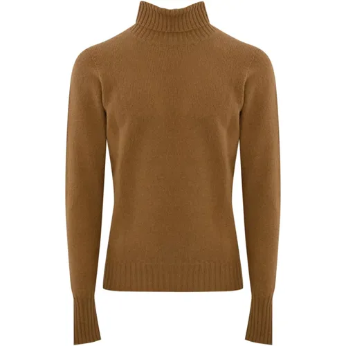 Turtlenecks, male, , Size: 2XL Camel Wool Turtleneck Sweater - Drumohr - Modalova