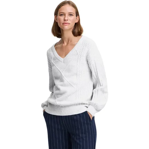 Verdrehter V-Ausschnitt Pullover, Cocooning-Effekt , Damen, Größe: S - b.Young - Modalova