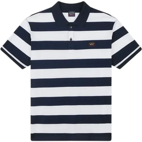 Polo Shirts, male, , Size: S Iconic Striped Badge Polo Shirt - PAUL & SHARK - Modalova