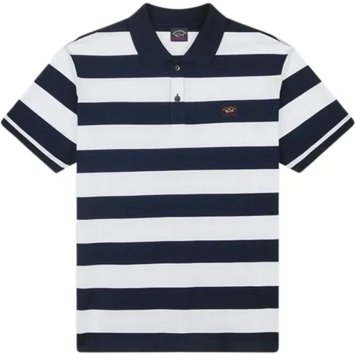 Ikonic Striped Badge Polo Shirt , Herren, Größe: S - PAUL & SHARK - Modalova