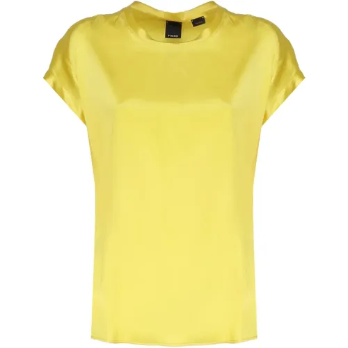 Silk T-shirts and Polos , female, Sizes: M, S - pinko - Modalova
