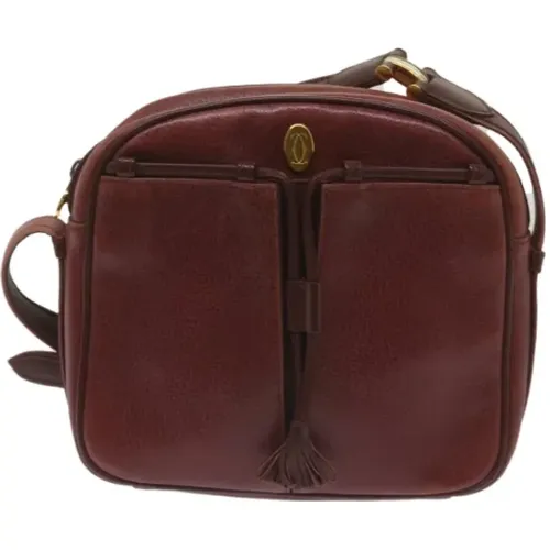 Pre-owned Cross Body Bags, female, , Size: ONE SIZE Pre-owned Leather shoulder-bags - Cartier Vintage - Modalova