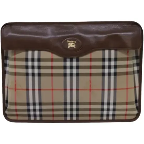 Pre-owned Clutches, female, , Size: ONE SIZE Pre-owned Canvas clutches - Burberry Vintage - Modalova