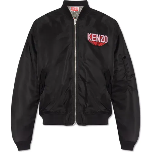 Bomber Jackets, male, , Size: L Bomber jacket with logo - Kenzo - Modalova