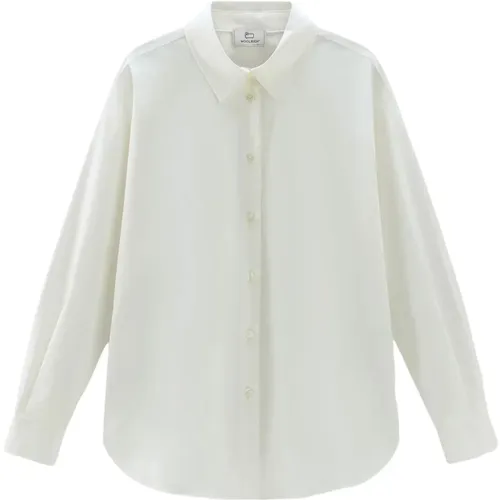Poplin Shirt , female, Sizes: L, M, S - Woolrich - Modalova