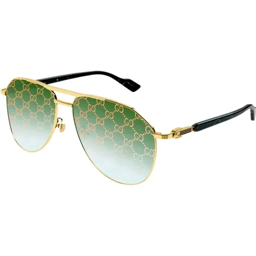 Vintage-inspired Oversize Pilot Sunglasses , female, Sizes: 59 MM - Gucci - Modalova