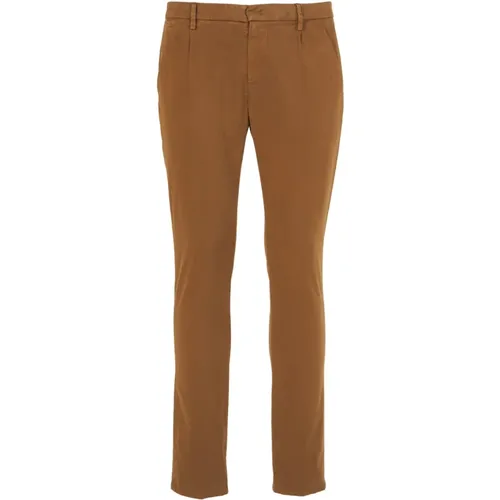Slim-Fit Cropped Trousers , male, Sizes: W36, W35 - Dondup - Modalova