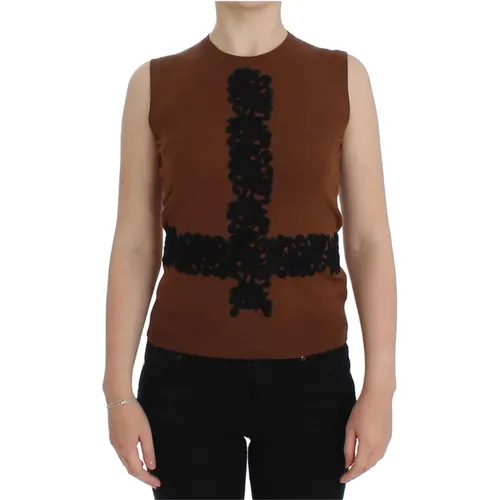Monica Bellucci Sicily Collection Sleeveless Vest , female, Sizes: 2XS - Dolce & Gabbana - Modalova