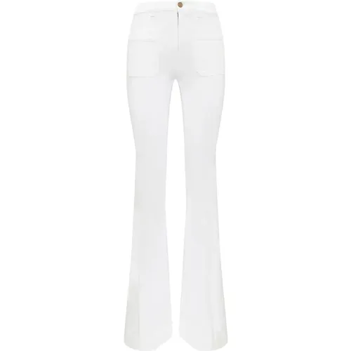 Flare Jeans mit Besticktem Logo , Damen, Größe: W25 - Seafarer - Modalova
