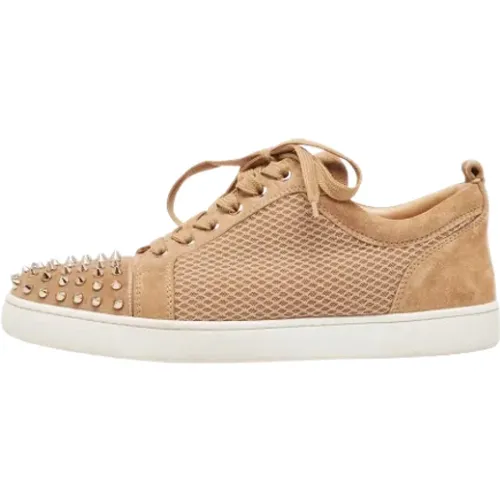 Pre-owned Sneakers, male, , Size: 11 1/2 US Pre-owned Suede sneakers - Christian Louboutin Pre-owned - Modalova