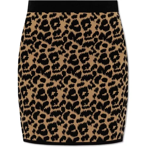 Short Skirts, female, , Size: XS Animal print skirt 'Domizia' - Max Mara - Modalova