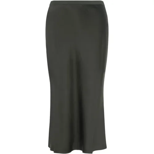 Silk Skirt Dark Olive , female, Sizes: S - Anine Bing - Modalova