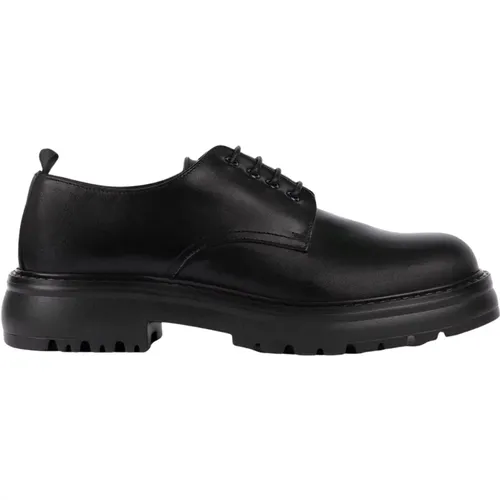 Schwarze elegante Herrenschuhe aus Leder - Exton - Modalova