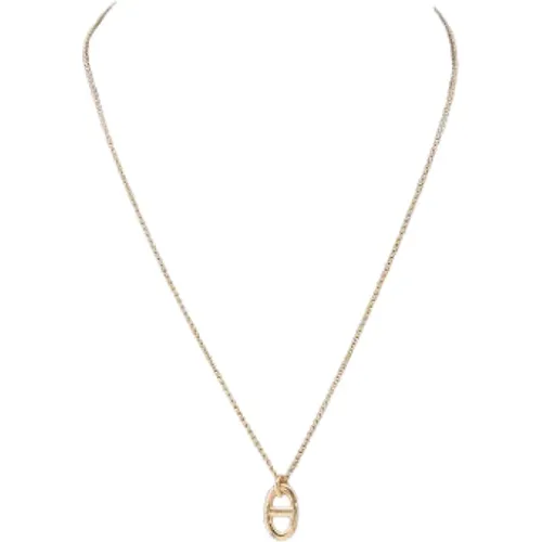 Pre-owned Jewellery, female, , Size: ONE SIZE Pre-owned Rose Gold necklaces - Hermès Vintage - Modalova