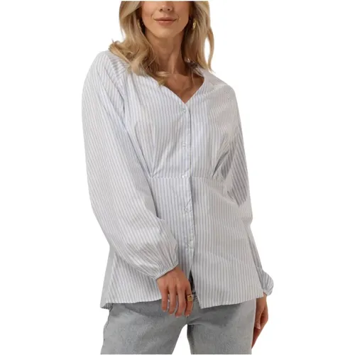 Gestreifte Sculpture Fit Bluse , Damen, Größe: XL - Object - Modalova