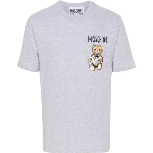 T-Shirts, male, , Size: XL Grey Teddy Bear T-shirts and Polos - Moschino - Modalova