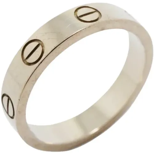 Pre-owned Jewellery, female, , Size: ONE SIZE Pre-owned White Gold rings - Cartier Vintage - Modalova