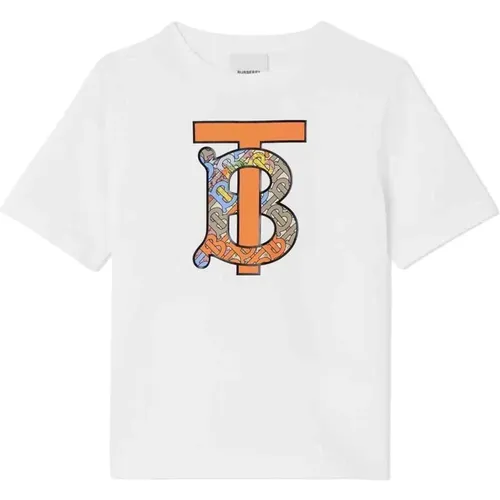 Monogramm-Print Rundhals-T-Shirt - Burberry - Modalova