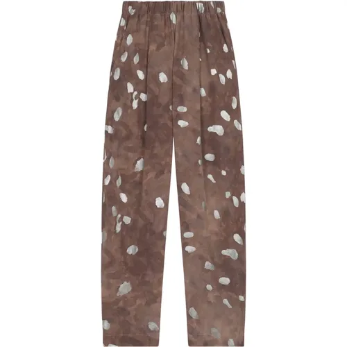 Silk Printed Pants , female, Sizes: L, S, XL, 2XL - Cortana - Modalova