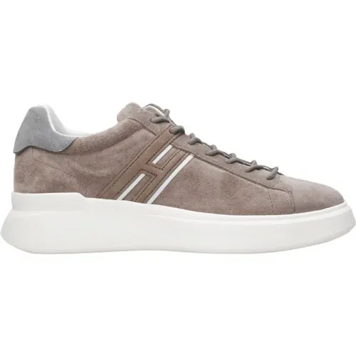 Grey Suede Sneakers , male, Sizes: 5 UK - Hogan - Modalova