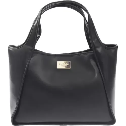 Trendige schwarze PU-Handtasche mit magnetischem Verschluss - Baldinini - Modalova
