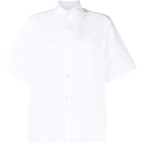 Elegant Short Sleeve Cotton Shirt , female, Sizes: XS - P.a.r.o.s.h. - Modalova