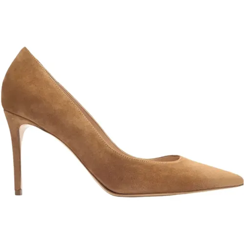 Suede Pointed Toe Stiletto Pumps , Damen, Größe: 39 EU - Scarosso - Modalova