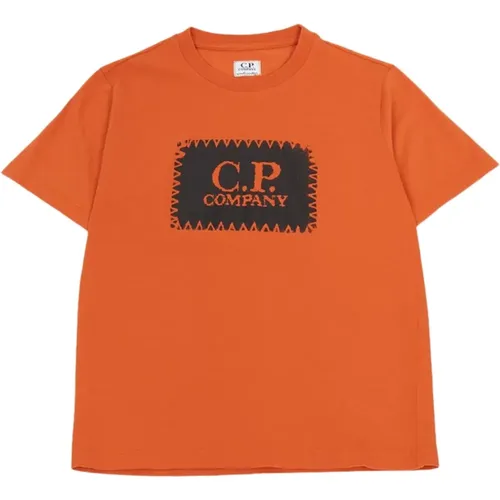 Kinder T-Shirt mit Logo-Print - C.P. Company - Modalova