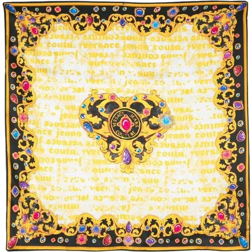 Heart Couture Silk Scarf , female, Sizes: ONE SIZE - Versace Jeans Couture - Modalova