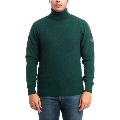 Turtlenecks, male, , Size: M Woolen High Collar Turtleneck - Roy Roger's - Modalova