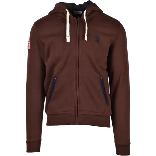 Felpa Sweatshirt Baumwolle Polyester Mix , Herren, Größe: M - U.S. Polo Assn. - Modalova