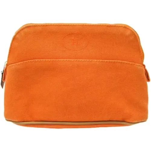 Pre-owned Clutches, female, , Size: ONE SIZE Pre-owned Canvas clutches - Hermès Vintage - Modalova