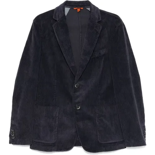 Blazers, male, , Size: L Navy Corduroy Blazer Jacket - Barena Venezia - Modalova