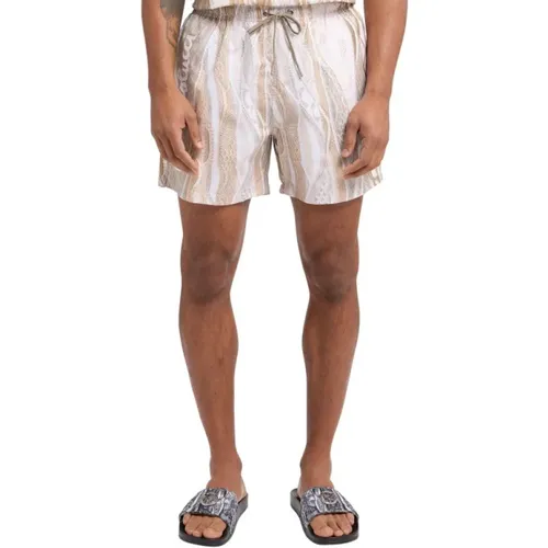 Mens Swim Shorts with Logo Print , male, Sizes: XL, L, M - carlo colucci - Modalova