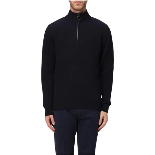 Turtlenecks, male, , Size: M Half Zip Knit Sweater - Barbour - Modalova