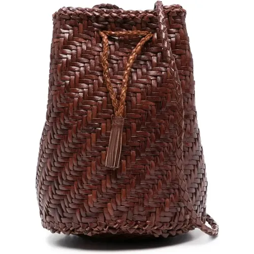 Bucket Bags, female, , Size: ONE SIZE Braided Shoulder Bag with Tassel Detail - Dragon Diffusion - Modalova