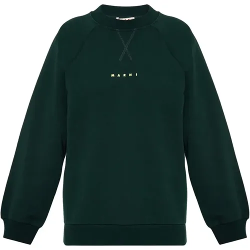 Sweatshirt with logo , female, Sizes: 2XS - Marni - Modalova