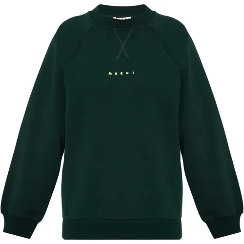 Sweatshirt with logo , female, Sizes: 3XS - Marni - Modalova