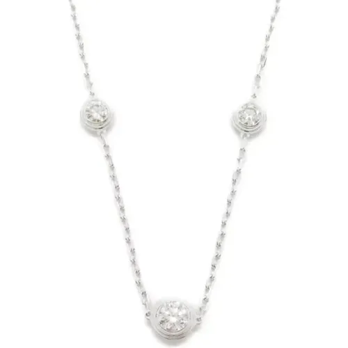 Pre-owned Jewellery, female, , Size: ONE SIZE Pre-owned White Gold necklaces - Cartier Vintage - Modalova