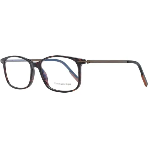 Glasses, male, , Size: ONE SIZE Titanium Rectangle Optical Frames - Ermenegildo Zegna - Modalova