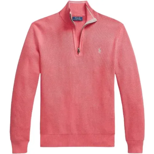 Halb-Zip Pullover mit Wabenstruktur , Herren, Größe: XL - Polo Ralph Lauren - Modalova