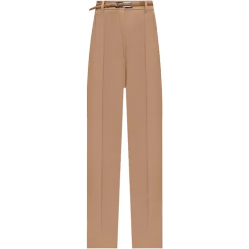 Braune Wollhose Regular Fit - Max Mara Studio - Modalova