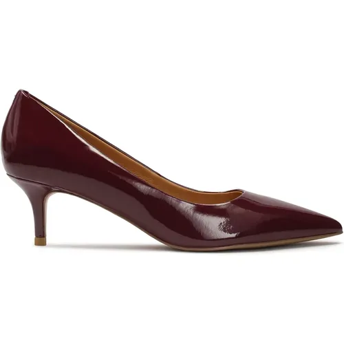 Maroon Low Pumps aus Lackleder - Kazar - Modalova