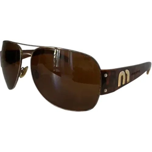 Pre-owned Plastic sunglasses , female, Sizes: ONE SIZE - Miu Miu Pre-owned - Modalova