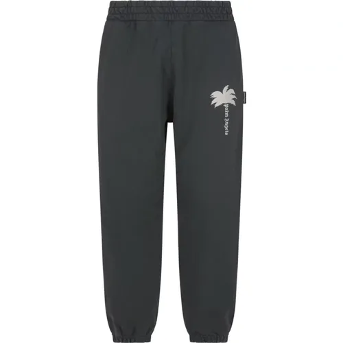 Grey Sweatpants Dark Off White , male, Sizes: L, S, XL - Palm Angels - Modalova