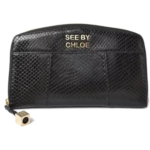 Pre-owned Wallets, female, , Size: ONE SIZE Pre-owned Leather wallets - Chloé Pre-owned - Modalova